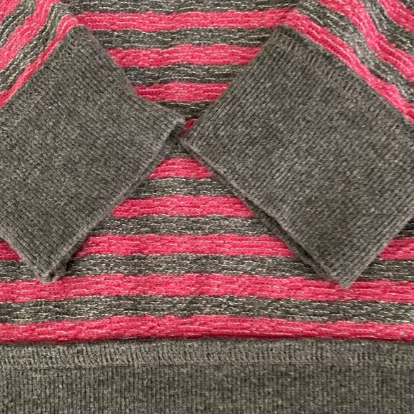 Caslon 100% Cotton Striped Pullover Sweatshirt XS - Picture 4 of 6